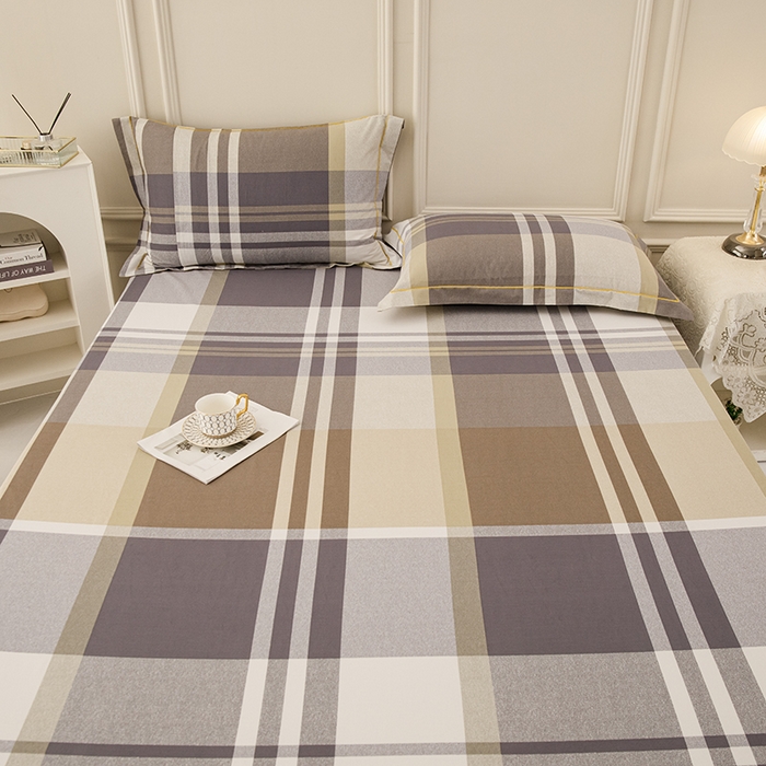 91家纺网 家纺一手货源 找家纺 新款50双股澳棉印花床笠定做定制任意尺寸 格子