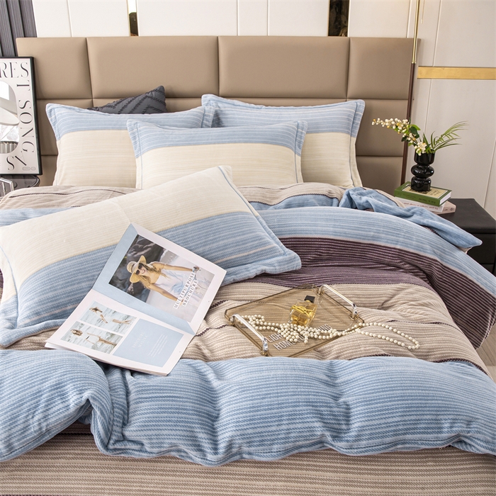 91家纺网 家纺一手货源 找家纺 优姿家纺 2024新款加厚全消光牛奶棉印花四件套 伊洛克灰