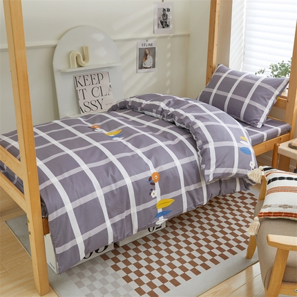 杜先生 2023新款13372学生宿舍三件套纯棉三件套床单款 玛吉拉格子