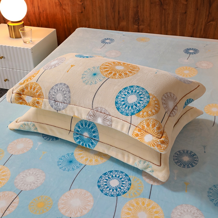 91家纺网 家纺一手货源 找家纺 优姿家纺 2024新款加厚全消光牛奶棉印花四件套 夏日幽香米