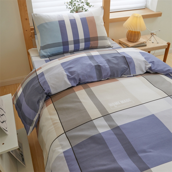 91家纺网 家纺一手货源 找家纺 杜先生 2023新款13372学生宿舍三件套纯棉三件套床单款 经典格调