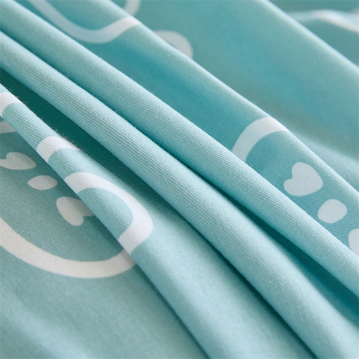 91家纺网 家纺一手货源 找家纺 杜先生 2023新款13372学生宿舍三件套纯棉三件套床单款 波比兔-绿