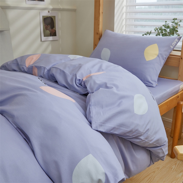 91家纺网 家纺一手货源 找家纺 杜先生 2023新款13372学生宿舍三件套纯棉三件套床单款 小叶连连花