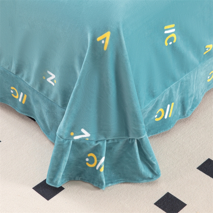 91家纺网 家纺一手货源 找家纺 优姿家纺 2024新款加厚全消光牛奶棉印花四件套 玩趣字母