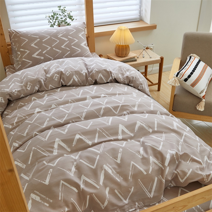 91家纺网 家纺一手货源 找家纺 杜先生 2023新款13372学生宿舍三件套纯棉三件套床单款 摩登时代