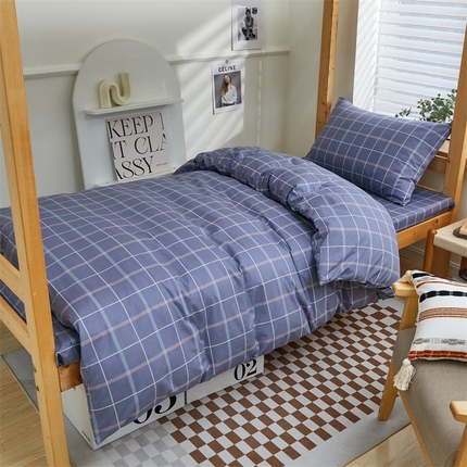杜先生 2023新款13372学生宿舍三件套纯棉三件套床单款 格林物语-蓝