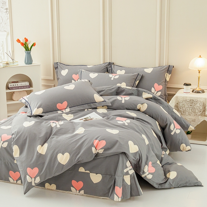 91家纺网 家纺一手货源 找家纺 新款50双股澳棉印花四件套定做任意尺寸 飘舞