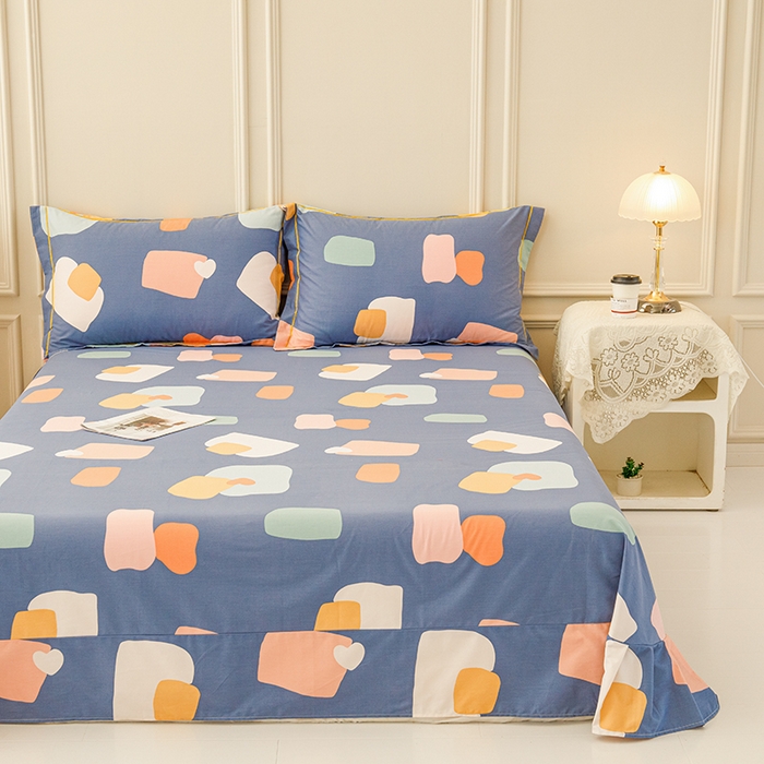 91家纺网 家纺一手货源 找家纺 新款50双股澳棉印花单床单定做定制尺寸 布鲁可