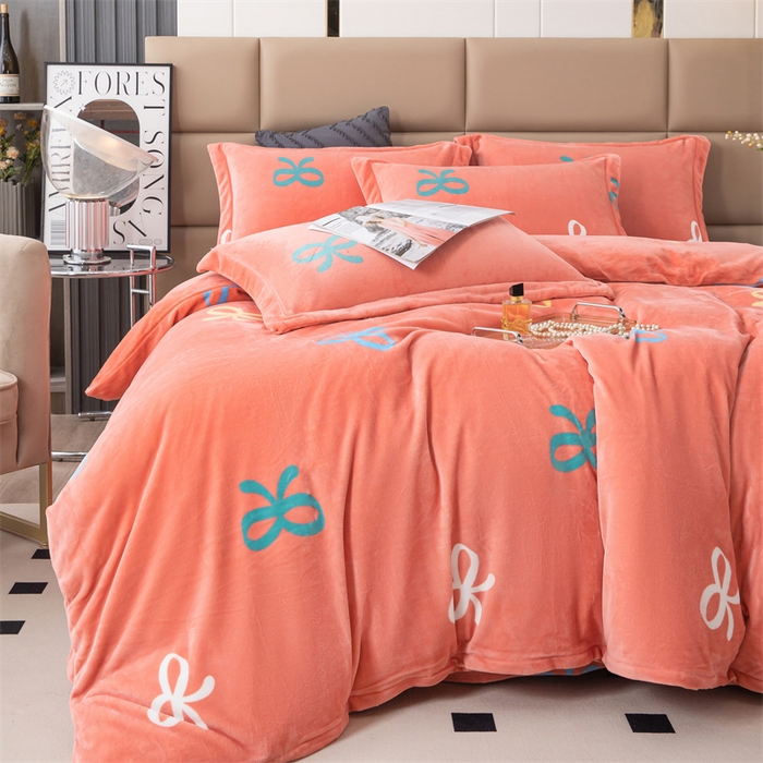 91家纺网 家纺一手货源 找家纺 优姿家纺 2024新款加厚全消光牛奶棉印花四件套 蝶恋伊人