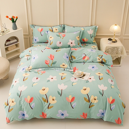 91家纺网 家纺一手货源 找家纺 （总）新款50双股澳棉印花四件套定做任意尺寸