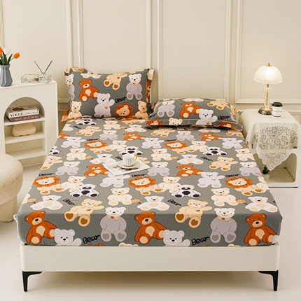 91家纺网 家纺一手货源 找家纺 （总）新款50双股澳棉印花床笠定做定制任意尺寸