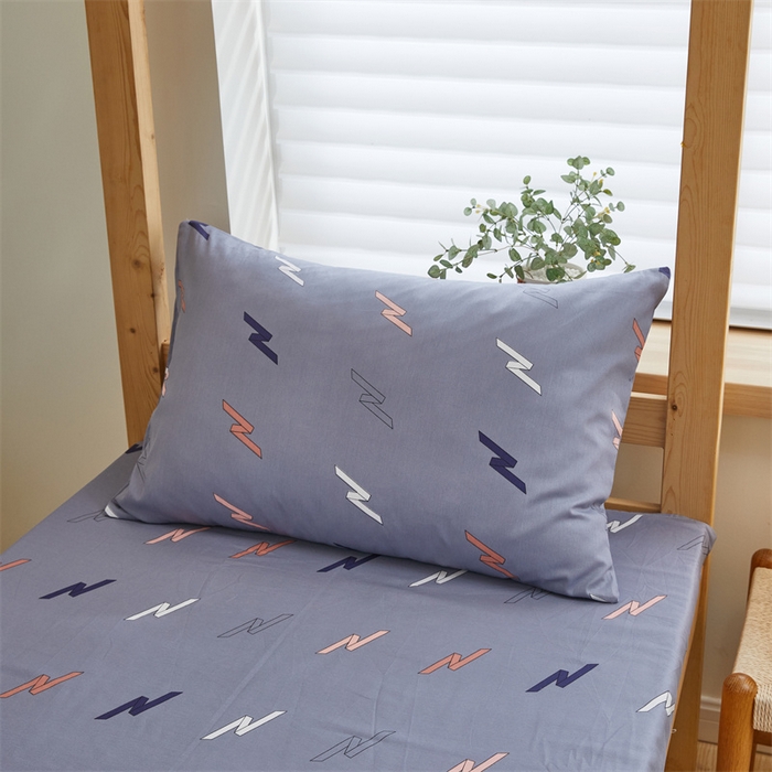 91家纺网 家纺一手货源 找家纺 杜先生 2023新款13372学生宿舍三件套纯棉三件套床单款 心愿-灰