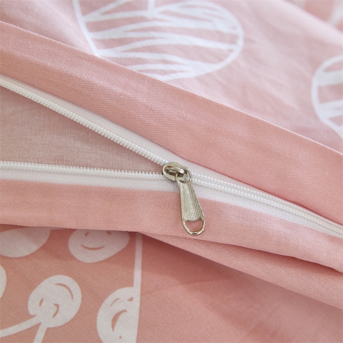 91家纺网 家纺一手货源 找家纺 杜先生 2023新款13372学生宿舍三件套纯棉三件套床单款 爱心公主-粉