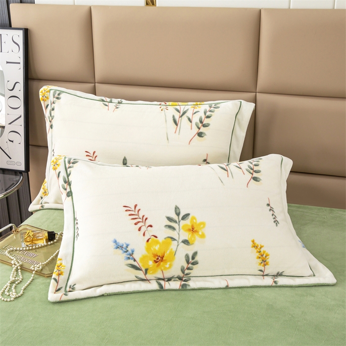 91家纺网 家纺一手货源 找家纺 优姿家纺 2024新款加厚全消光牛奶棉印花四件套 花仙子