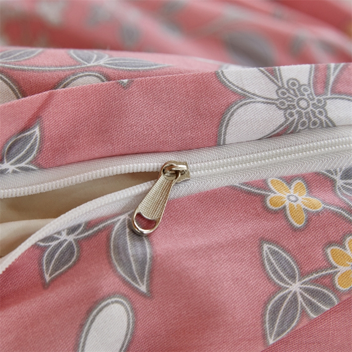 91家纺网 家纺一手货源 找家纺 杜先生 2023新款13372学生宿舍三件套纯棉三件套床单款 粉色小花花