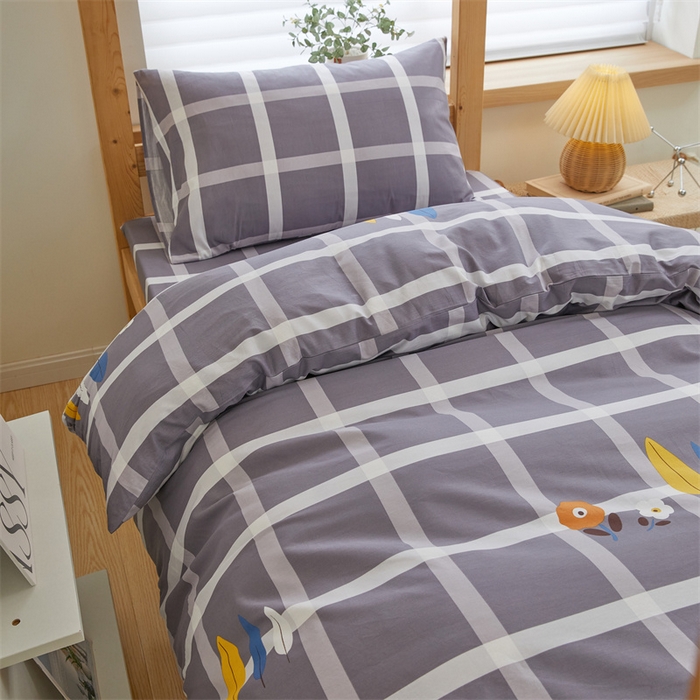 91家纺网 家纺一手货源 找家纺 杜先生 2023新款13372学生宿舍三件套纯棉三件套床单款 玛吉拉格子