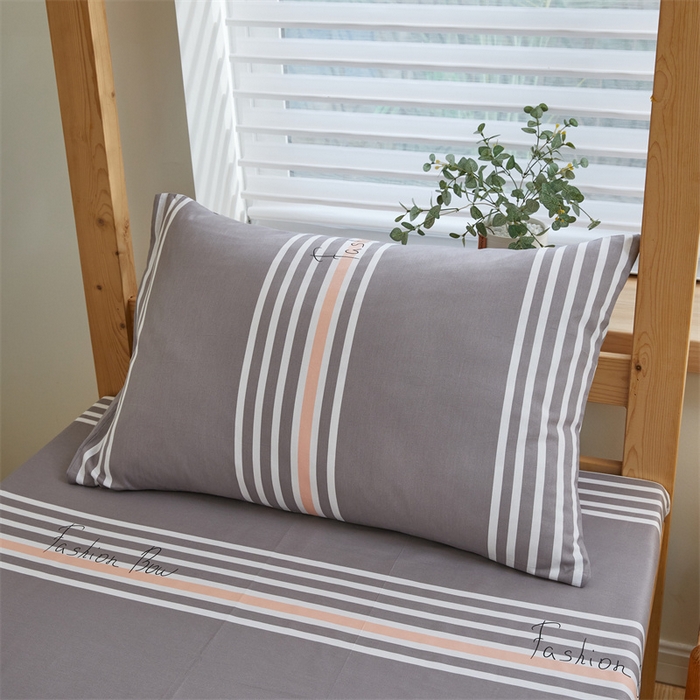 91家纺网 家纺一手货源 找家纺 杜先生 2023新款13372学生宿舍三件套纯棉三件套床单款 新都时尚-灰