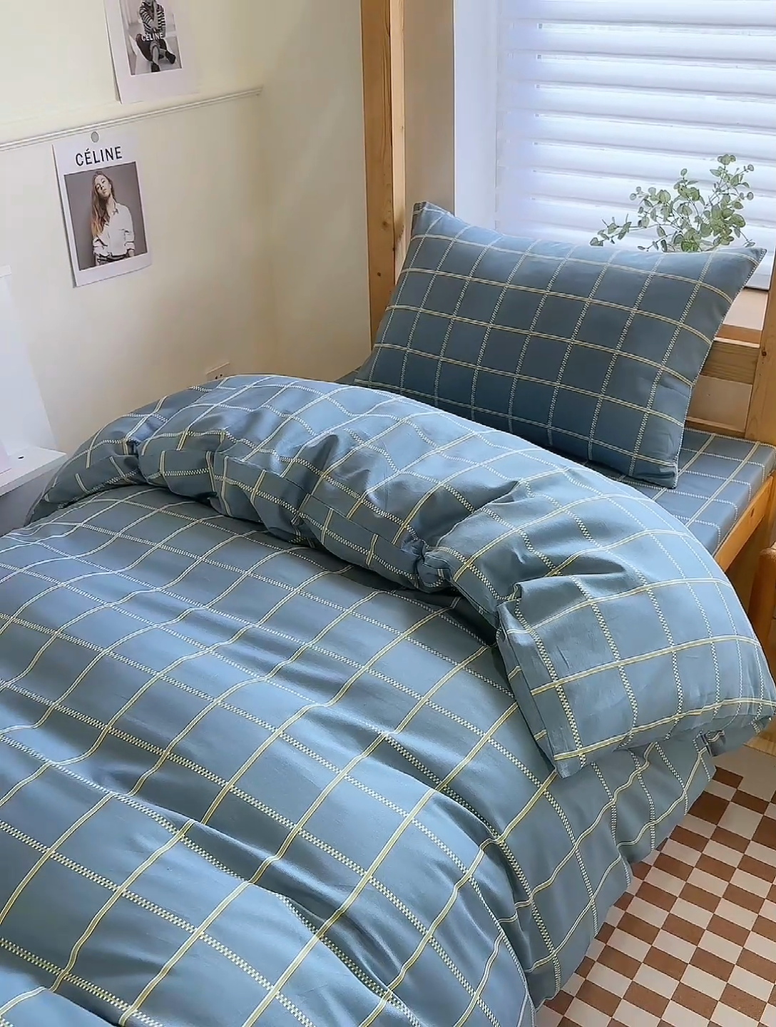 91家纺网 家纺一手货源 找家纺 杜先生 2023新款13372学生宿舍三件套纯棉三件套床单款 露西-绿