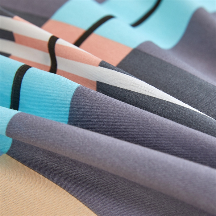 91家纺网 家纺一手货源 找家纺 杜先生 2023新款13372学生宿舍三件套纯棉三件套床单款 宇宙魔方-灰