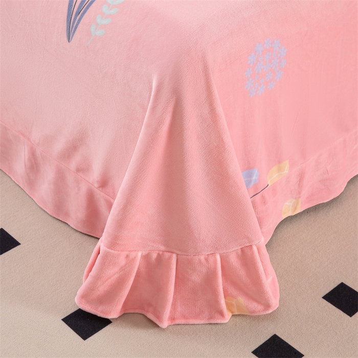 91家纺网 家纺一手货源 找家纺 优姿家纺 2024新款加厚全消光牛奶棉印花四件套 克拉恋人