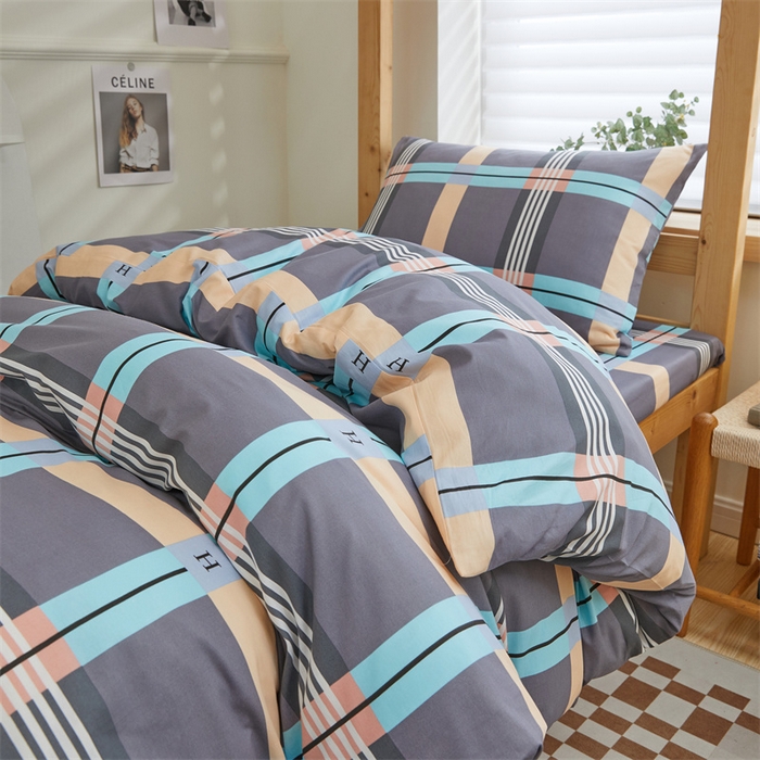 91家纺网 家纺一手货源 找家纺 杜先生 2023新款13372学生宿舍三件套纯棉三件套床单款 宇宙魔方-灰