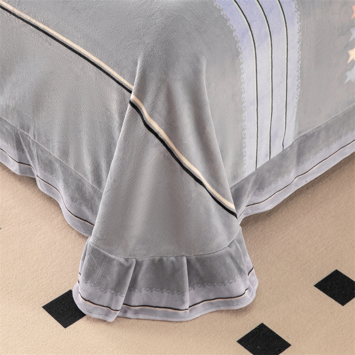 91家纺网 家纺一手货源 找家纺 优姿家纺 2024新款加厚全消光牛奶棉印花四件套 都市丽人