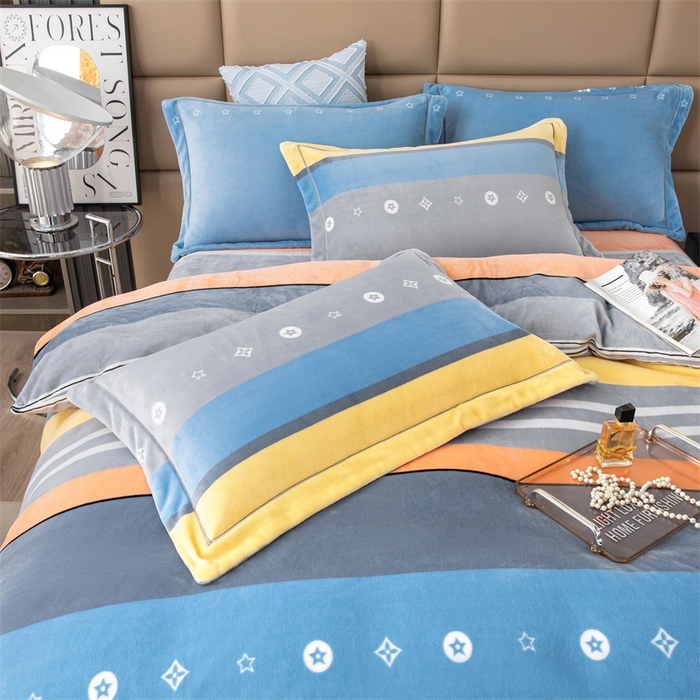 91家纺网 家纺一手货源 找家纺 优姿家纺 2024新款加厚全消光牛奶棉印花四件套 相约