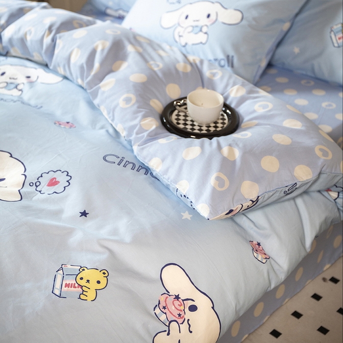 91家纺网 家纺一手货源 找家纺 博雅 2023新款三丽鸥卡通全棉四件套系列--第二批 甜品玉桂狗