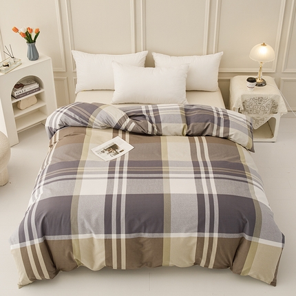 新款50双股澳棉印花被套单件定做定制任意尺寸 格子