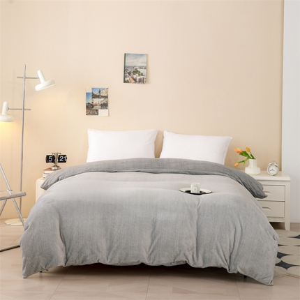 新款230肌理纹纯色牛奶绒单被套定做定制尺寸 肌理纹-灰色