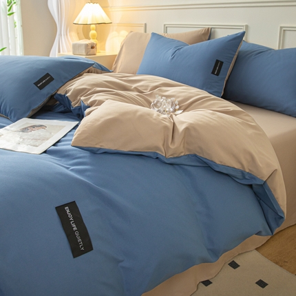 91家纺网 家纺一手货源 找家纺 （总）欣晴家纺 2023新品亲肤水洗棉磨毛织标系列三件套四件套