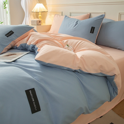 91家纺网 家纺一手货源 找家纺 （总）欣晴家纺 2023新品亲肤水洗棉磨毛织标系列三件套四件套