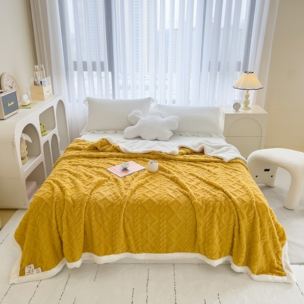 91家纺网 家纺一手货源 找家纺 （总）大元  2025新款塔芙绒羊羔绒提花剪花毛毯