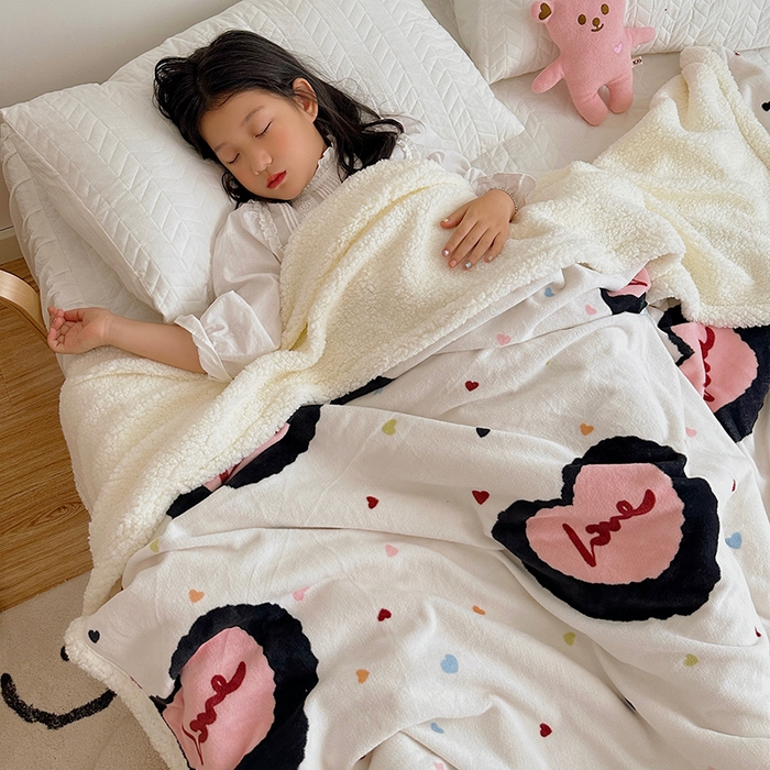 91家纺网 家纺一手货源 找家纺 （总）萝莉家纺 2023新款ins加厚牛奶绒羊羔绒毯午睡毯沙发盖毯