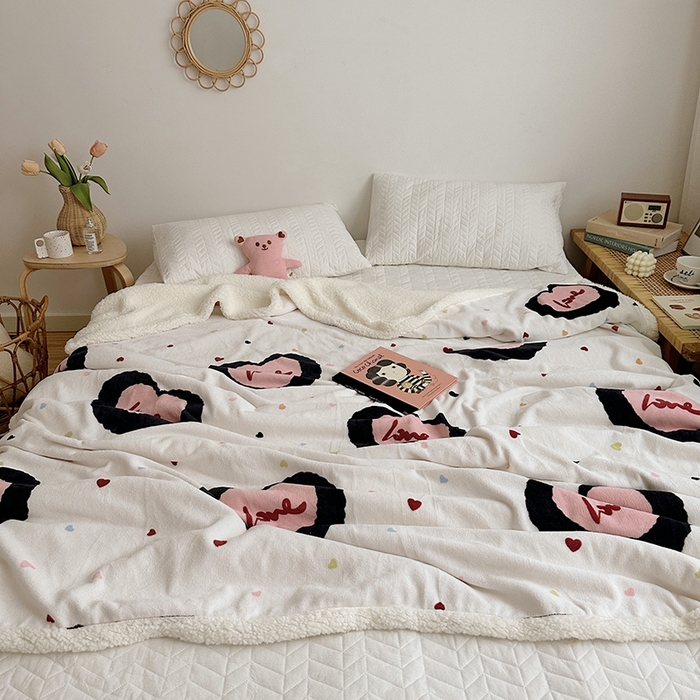 91家纺网 家纺一手货源 找家纺 （总）萝莉家纺 2023新款ins加厚牛奶绒羊羔绒毯午睡毯沙发盖毯