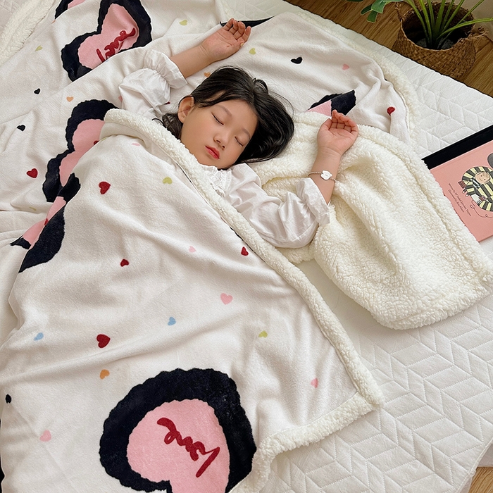 91家纺网 家纺一手货源 找家纺 （总）萝莉家纺 2023新款ins加厚牛奶绒羊羔绒毯午睡毯沙发盖毯