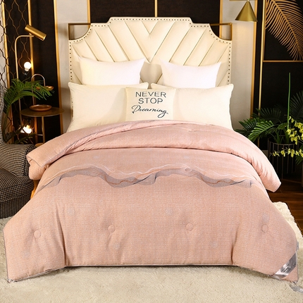 恋之巢2024秋冬新款桑丝被保暖加厚冬被春秋被芯被子冬被翩翩起舞-咖