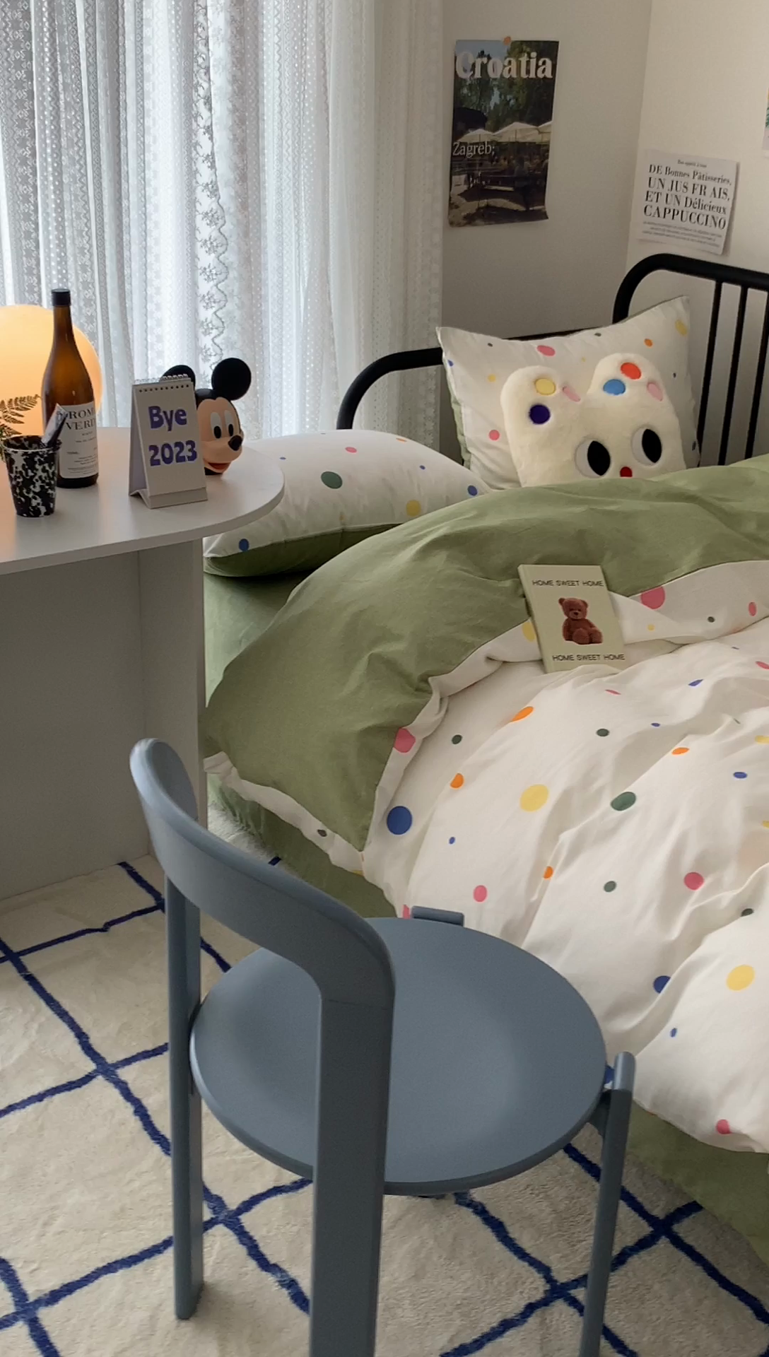 91家纺网 家纺一手货源 找家纺 桃子家居 2023新款ins北欧时尚简约卡通纯棉四件套系列 棉-彩色泡泡