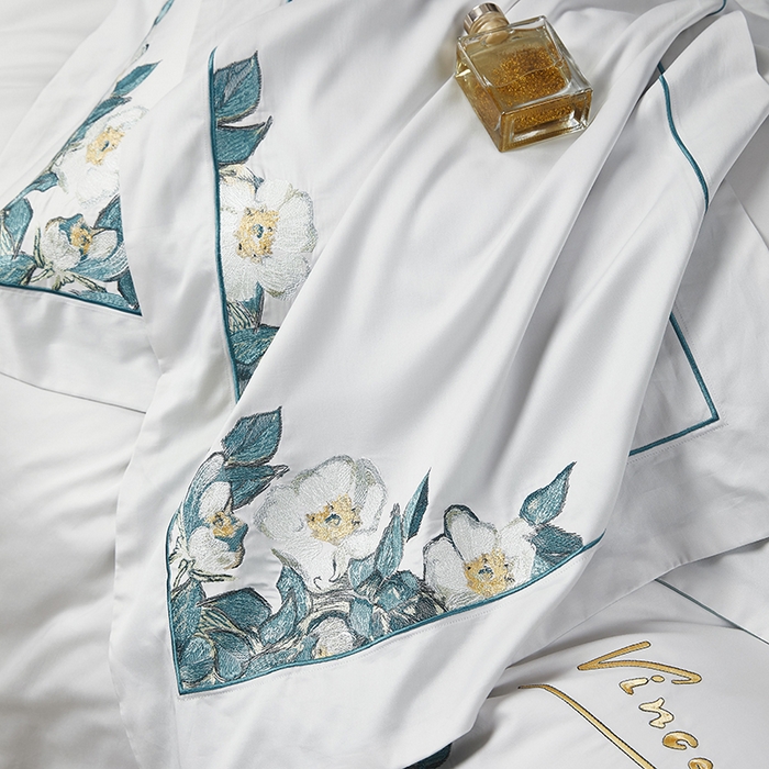 91家纺网 家纺一手货源 找家纺 （总）爱情故事 2025新款100支新疆长绒棉刺绣四件套