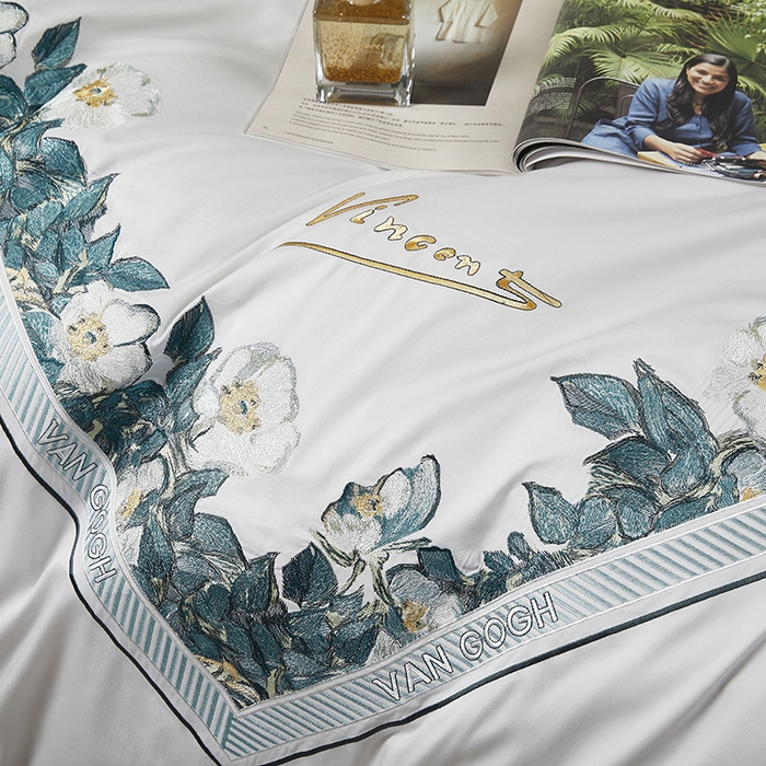 91家纺网 家纺一手货源 找家纺 （总）爱情故事 2025新款100支新疆长绒棉刺绣四件套