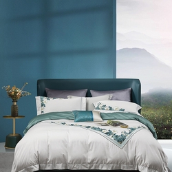 91家纺网 家纺一手货源 找家纺 （总）爱情故事 2025新款100支新疆长绒棉刺绣四件套,春韵（白）,春韵（粉玉）,蝶恋花（粉玉）,蝶恋花（灰紫）,花魅-紫 主色,花魅-蓝,花魅-香槟,花月-绿