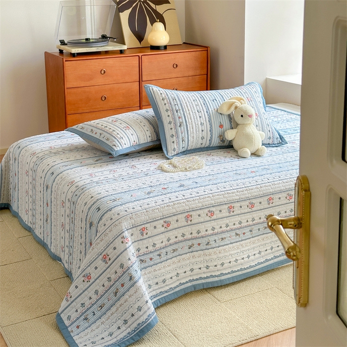 91家纺网 家纺一手货源 找家纺 美优兰 2023新款双面全棉水洗床盖 彼得堡