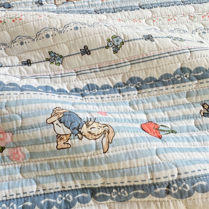 91家纺网 家纺一手货源 找家纺 美优兰 2023新款双面全棉水洗床盖 彼得堡