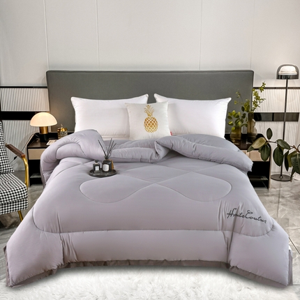 91家纺网 家纺一手货源 找家纺 （总）好欣怡 2024新款水洗棉印花纯色冬被被子被芯