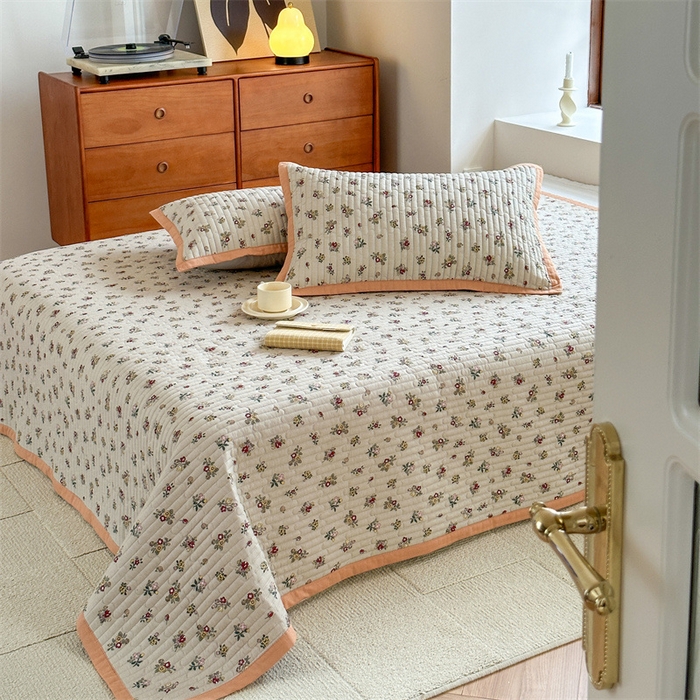 91家纺网 家纺一手货源 找家纺 美优兰 2023新款双面全棉水洗床盖 尤美