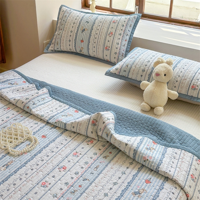 91家纺网 家纺一手货源 找家纺 美优兰 2023新款双面全棉水洗床盖 彼得堡