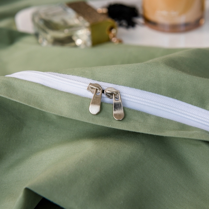 91家纺网 家纺一手货源 找家纺 丝幔 2025新款60S长绒棉埋绳全棉四件套系列 牛油果绿