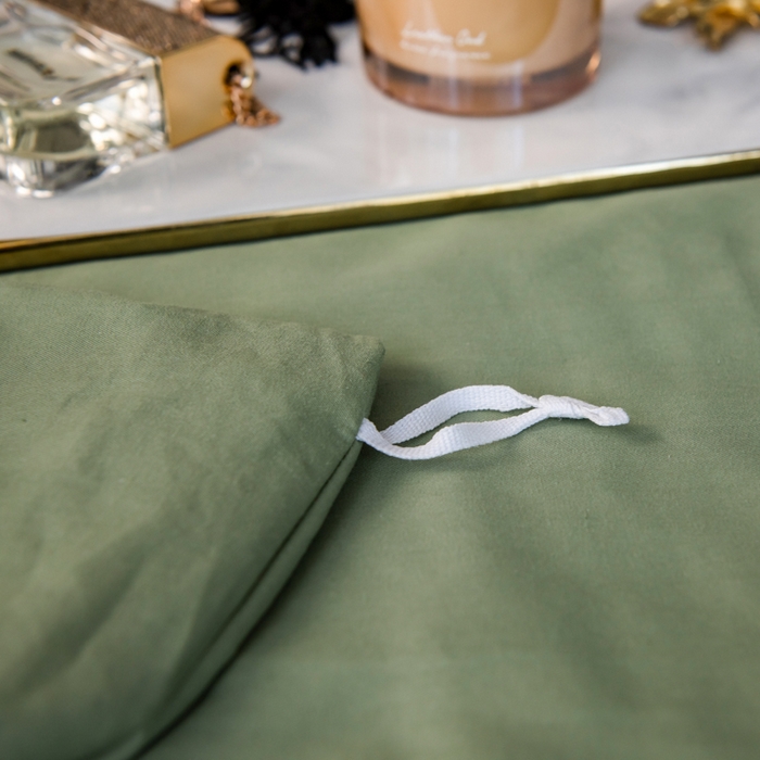 91家纺网 家纺一手货源 找家纺 丝幔 2025新款60S长绒棉埋绳全棉四件套系列 牛油果绿