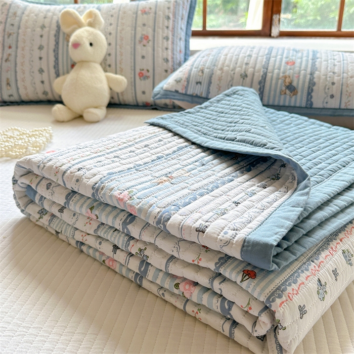 91家纺网 家纺一手货源 找家纺 美优兰 2023新款双面全棉水洗床盖 彼得堡