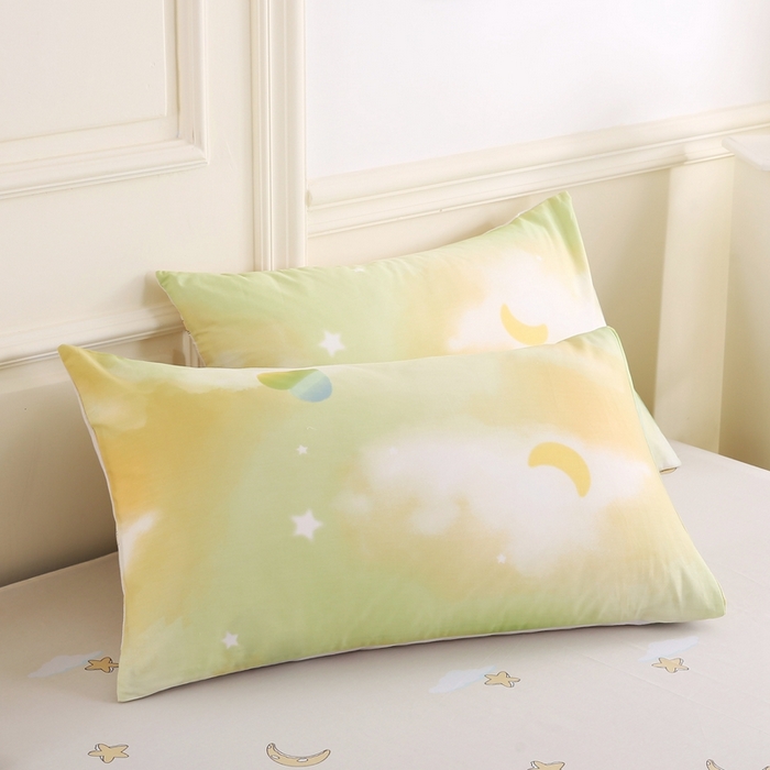 91家纺网 家纺一手货源 找家纺 权瑾家纺 全棉13372印花四件套小清新少女风直播爆款 七彩云